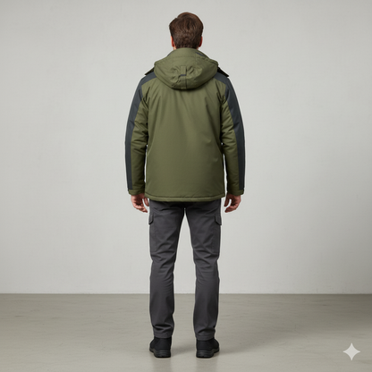Herren Skijacke mit Kapuze | Winddicht & Warm | Winter Outdoor