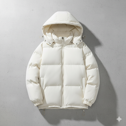 Warme Herren Pufferjacke mit Kapuze