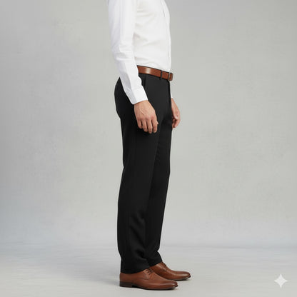 Klassische Herren Stoffhose | Regular Fit & Knitterarm