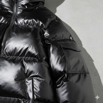 Herren Pufferjacke mit Kapuze | Winter | Warm & Modern
