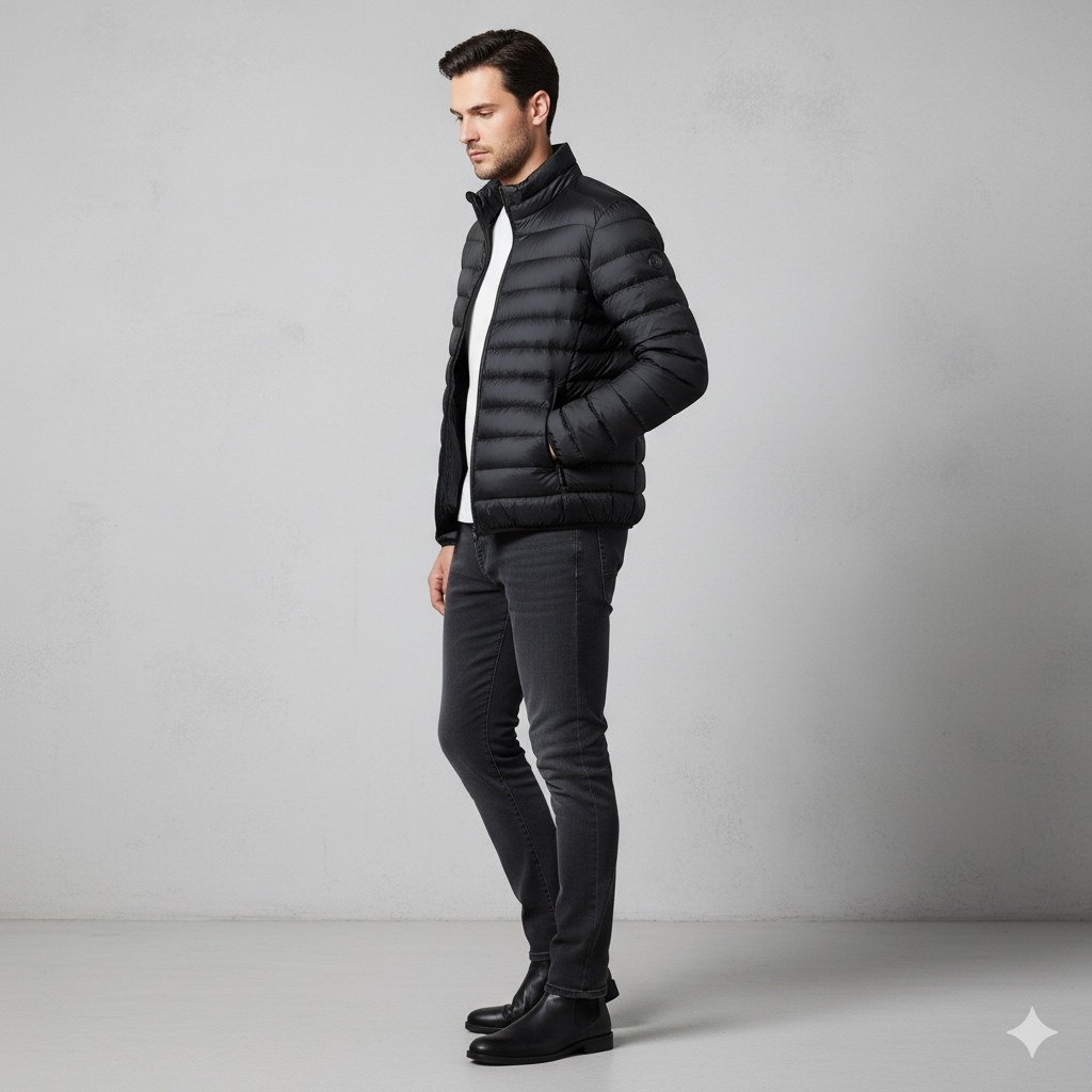 Leichte Herren Steppjacke mit Stehkragen | Übergang | Atmungsaktiv