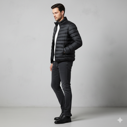 Leichte Herren Steppjacke mit Stehkragen | Übergang | Atmungsaktiv