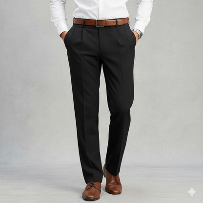 Klassische Herren Stoffhose | Regular Fit & Knitterarm