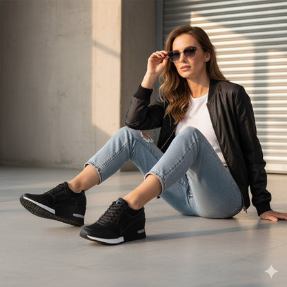 Damen Sneaker mit Keilabsatz | Bequem & Atmungsaktiv