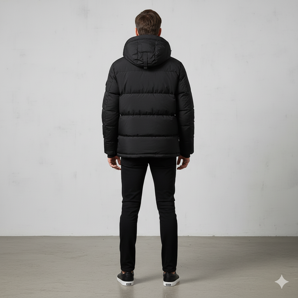Herren Steppjacke mit Kapuze | Winter | Warm & Atmungsaktiv