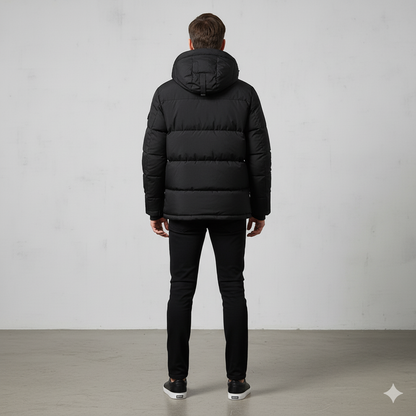 Herren Steppjacke mit Kapuze | Winter | Warm & Atmungsaktiv