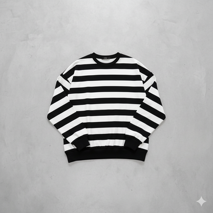 Damen Pullover Kuschelig Lässig | Gestreift | Rundhals