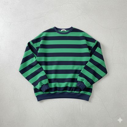 Damen Pullover Kuschelig Lässig | Gestreift | Rundhals