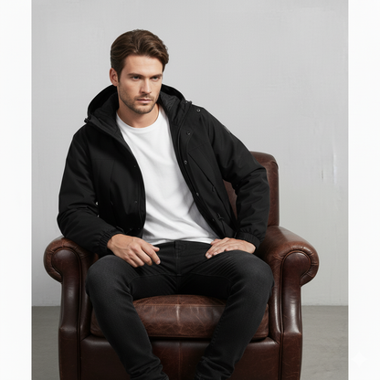 Herren Outdoorjacke mit Kapuze | Winddicht & Leicht | Freizeit