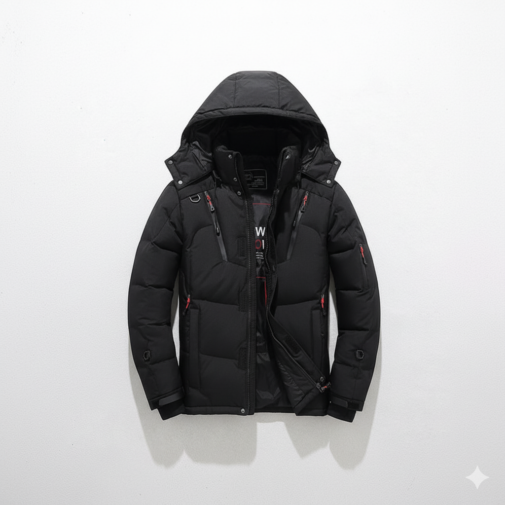 Herren Steppjacke mit Kapuze | Winter | Warm & Atmungsaktiv