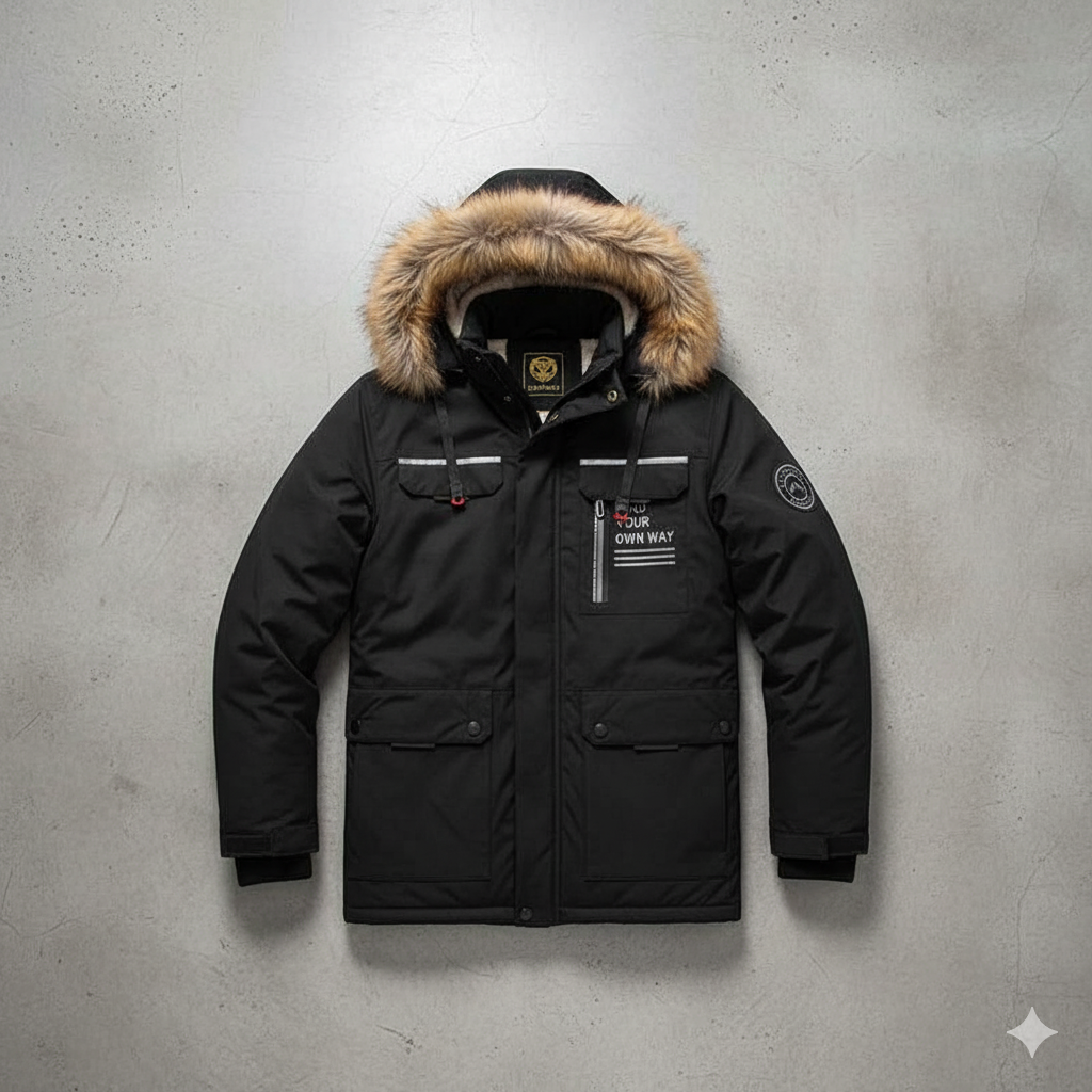 Herren Winterparka mit Kapuze | Winddicht & Warm