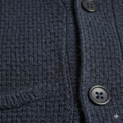 Herren Strickjacke mit Stehkragen | Slim Fit | Winter