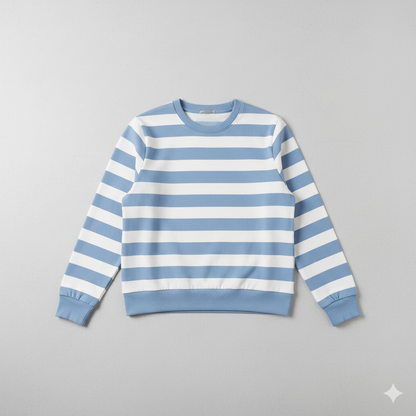 Damen Pullover Kuschelig Lässig | Gestreift | Rundhals