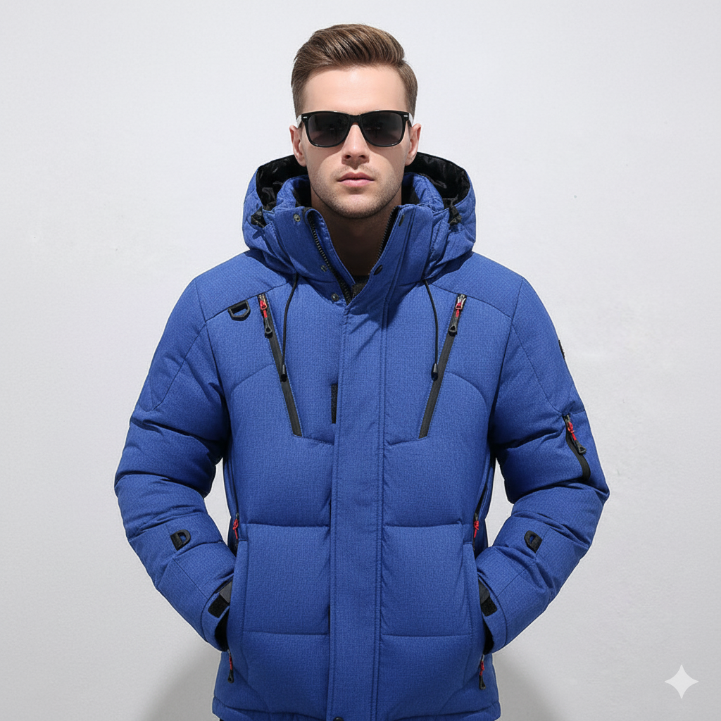 Herren Steppjacke mit Kapuze | Winter | Warm & Atmungsaktiv
