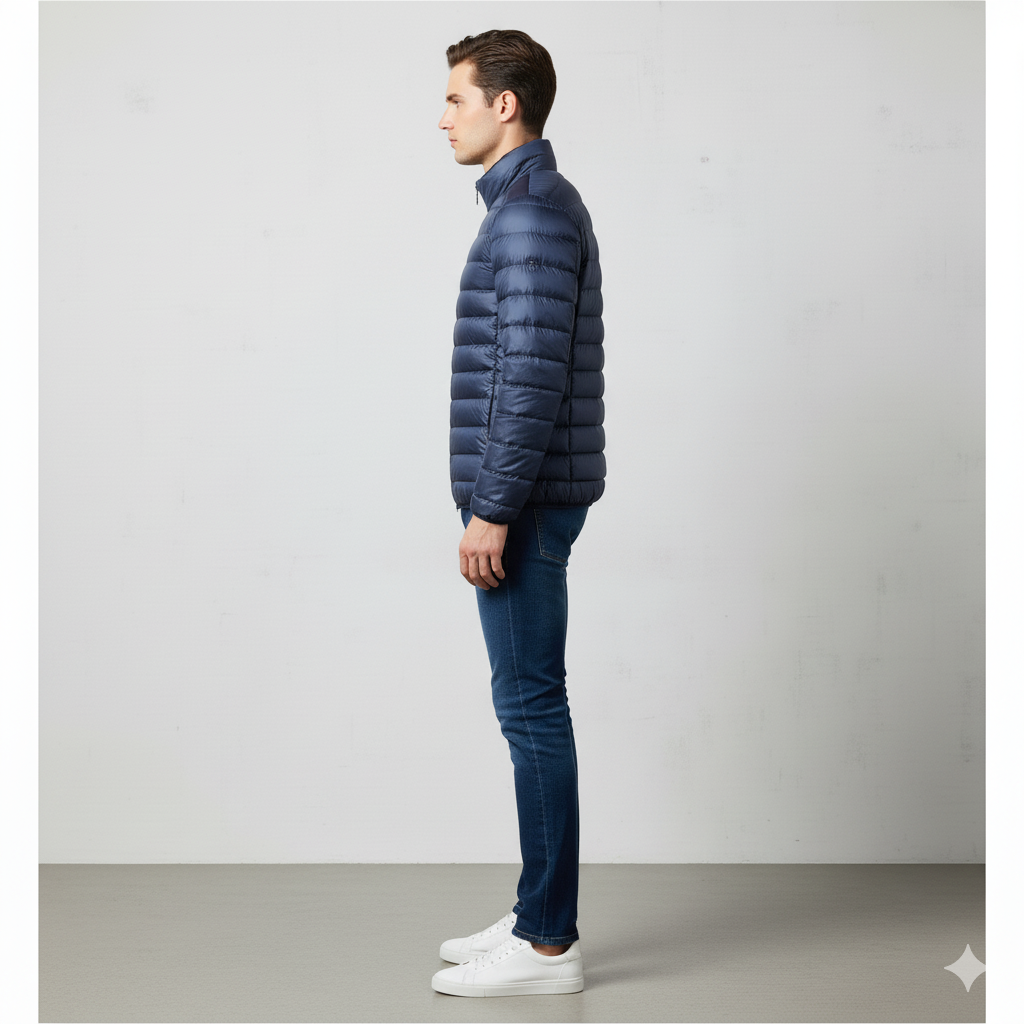 Leichte Herren Steppjacke mit Stehkragen | Übergang | Atmungsaktiv