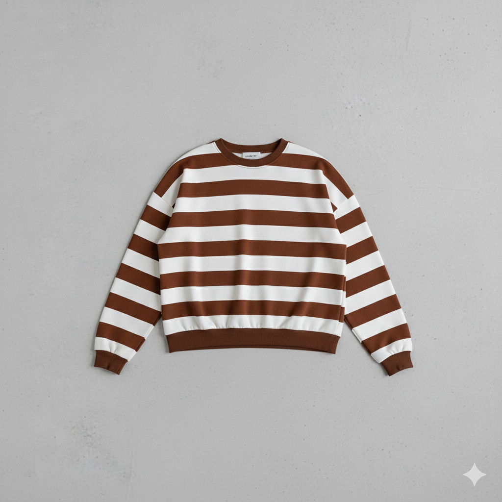 Damen Pullover Kuschelig Lässig | Gestreift | Rundhals
