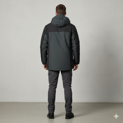 Herren Skijacke mit Kapuze | Winddicht & Warm | Winter Outdoor