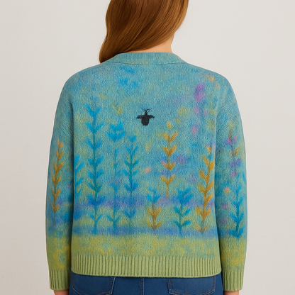 Damen Cardigan mit buntem Strickjacke | Herbst Winter