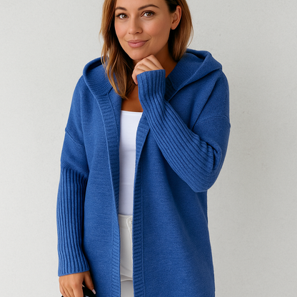 Damen Strickjacke mit Kapuze | Lässig & Übergang