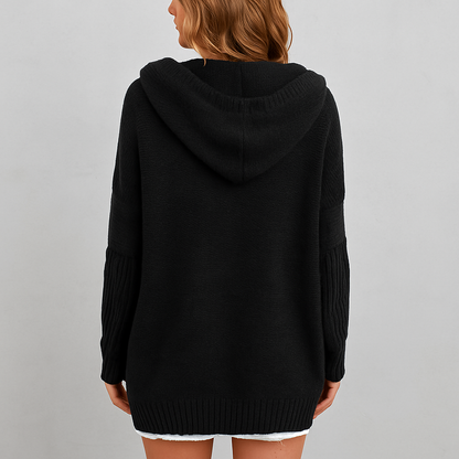 Damen Strickjacke mit Kapuze | Lässig & Übergang