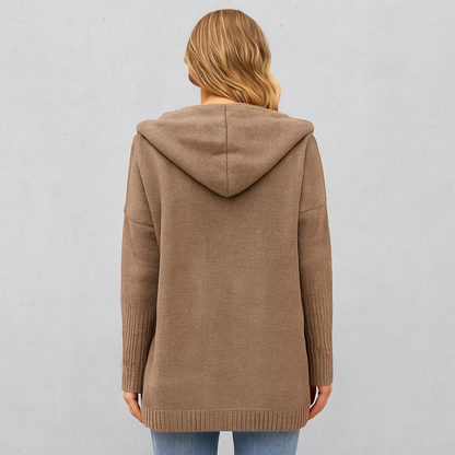 Damen Strickjacke mit Kapuze | Lässig & Übergang