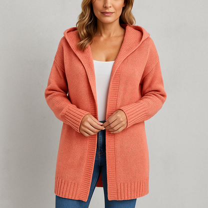 Damen Strickjacke mit Kapuze | Lässig & Übergang
