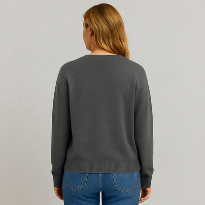 Damen Strickjacke mit V-Ausschnitt | Herbst & Übergang
