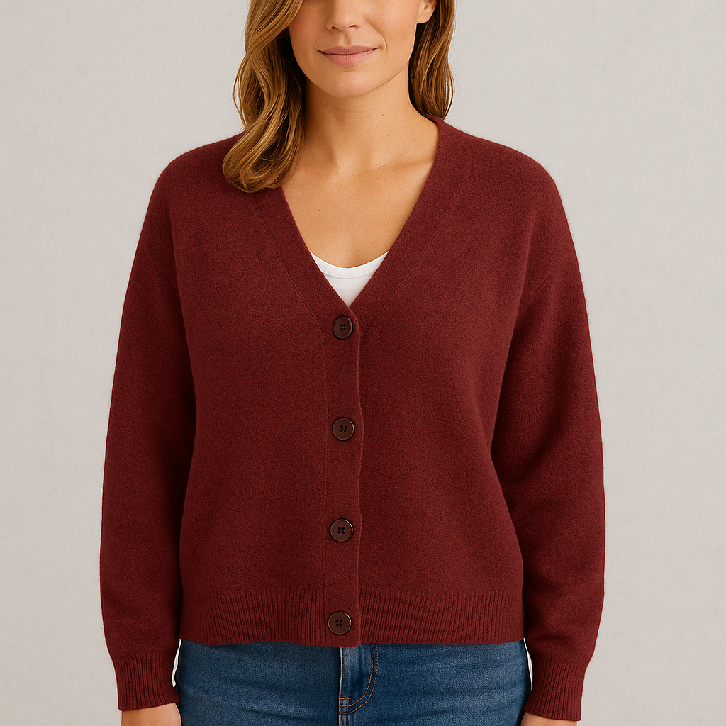 Damen Strickjacke mit V-Ausschnitt | Herbst & Übergang