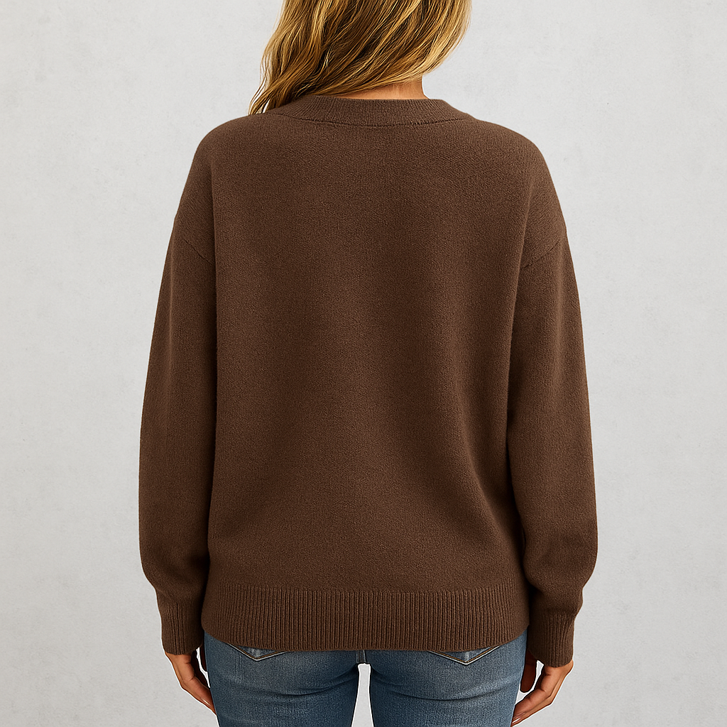 Damen Strickjacke mit V-Ausschnitt | Herbst & Übergang