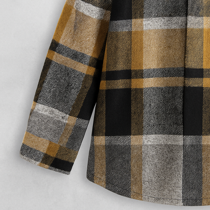 Gemusterte Damen Wolljacke mit Kapuze | Herbst & Winter | Lässig