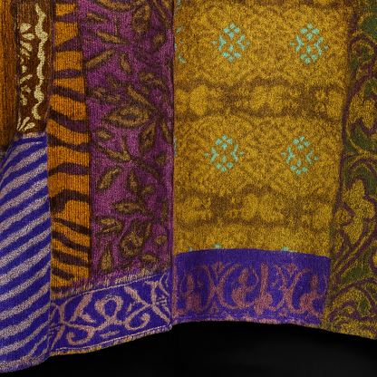 Weit geschnittener Damenmantel mit Ethno Muster | Boho Stil