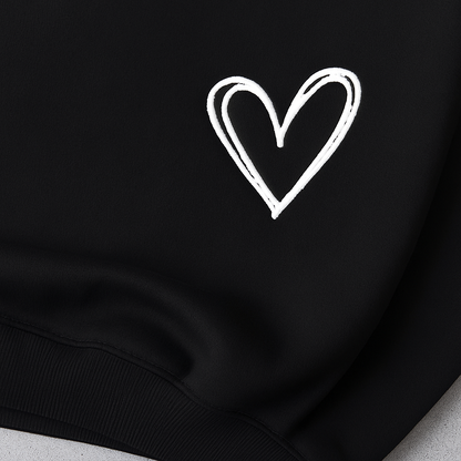 Damen Hoodie mit Herz Print | Lässig & Bequem