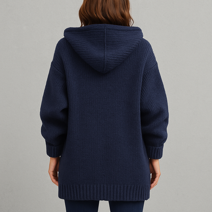Kuscheliger Damen Strickjacke mit Kapuze | Warm für Herbst/Winter