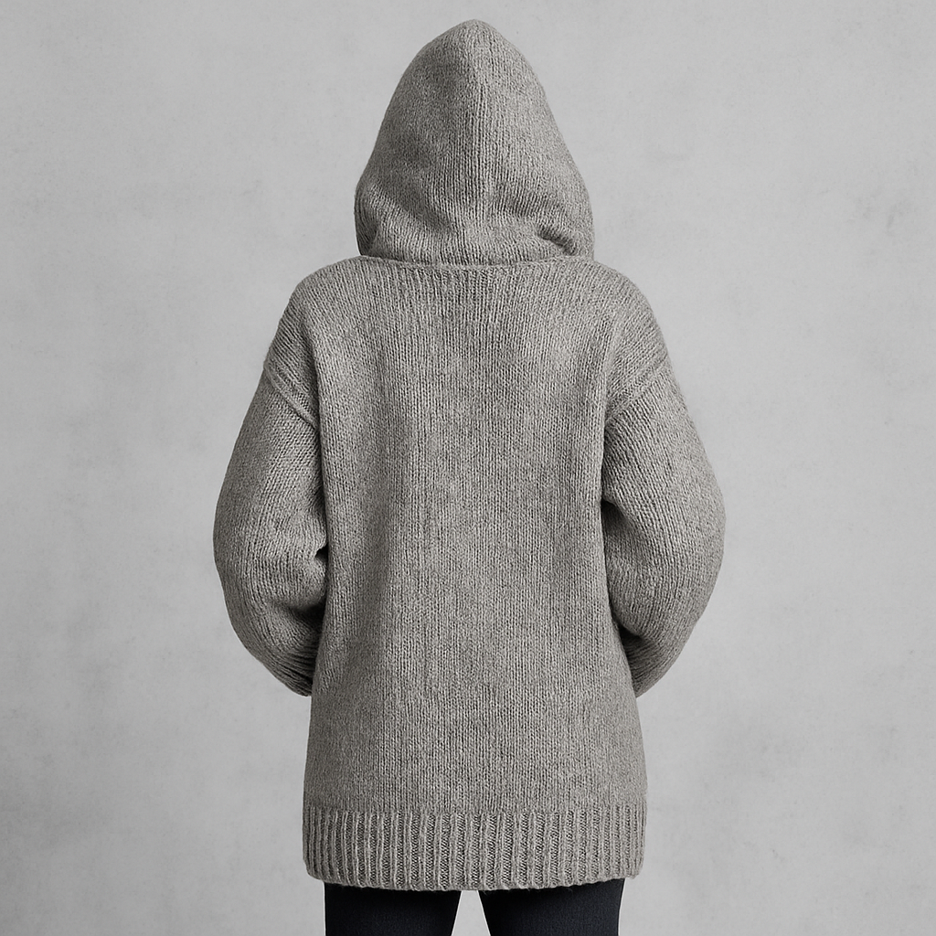 Kuscheliger Damen Strickjacke mit Kapuze | Warm für Herbst/Winter