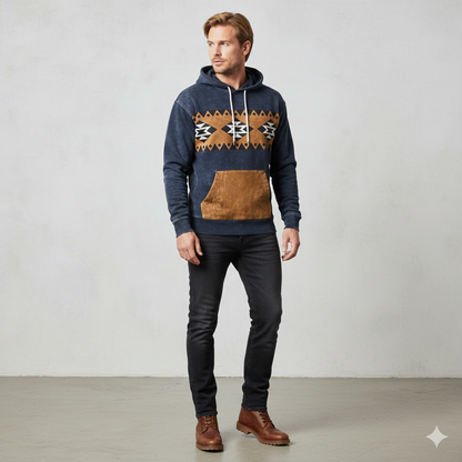 Herren Hoodie mit Muster | Lässig & Warm | Herbst/Winter