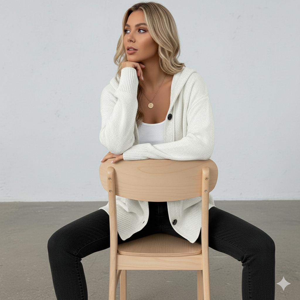 Lässiger Damen Strickjacke mit Knopfleiste | Herbst Winter