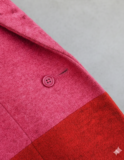 Damen Wollmantel mit Karomuster | Oversize & Warm | Winter
