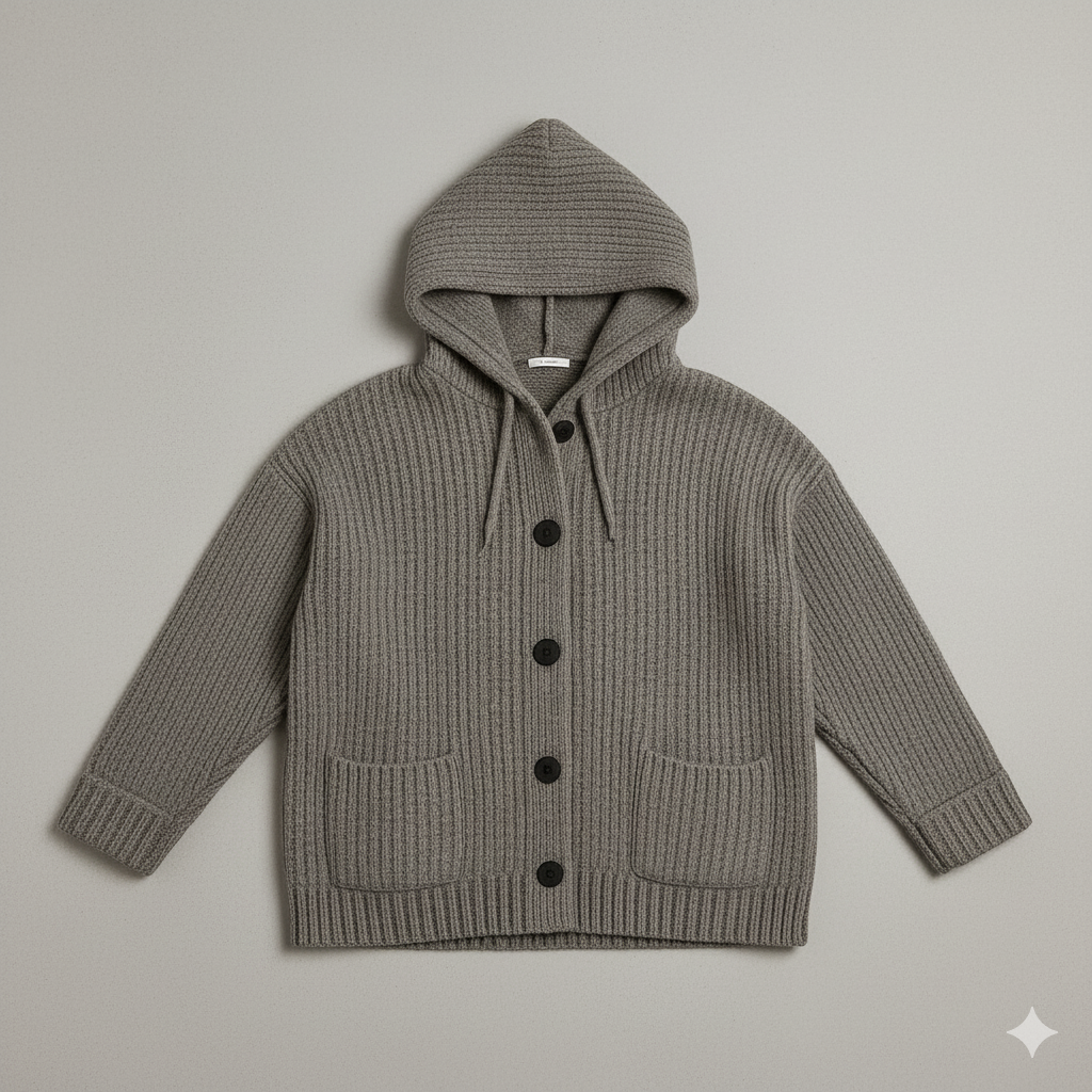 Kuscheliger Damen Strickjacke mit Kapuze | Warm für Herbst/Winter