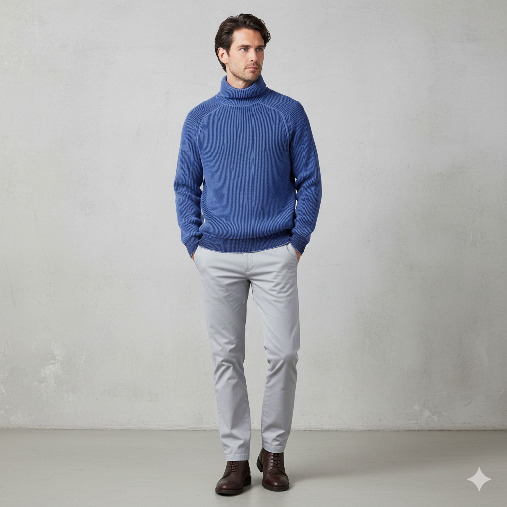 Herren Strickpullover mit Rollkragen | Warm & Elegant | Winter