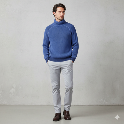 Herren Strickpullover mit Rollkragen | Warm & Elegant | Winter