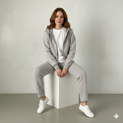 Kurz geschnittener Damen Hoodie mit Reißverschluss