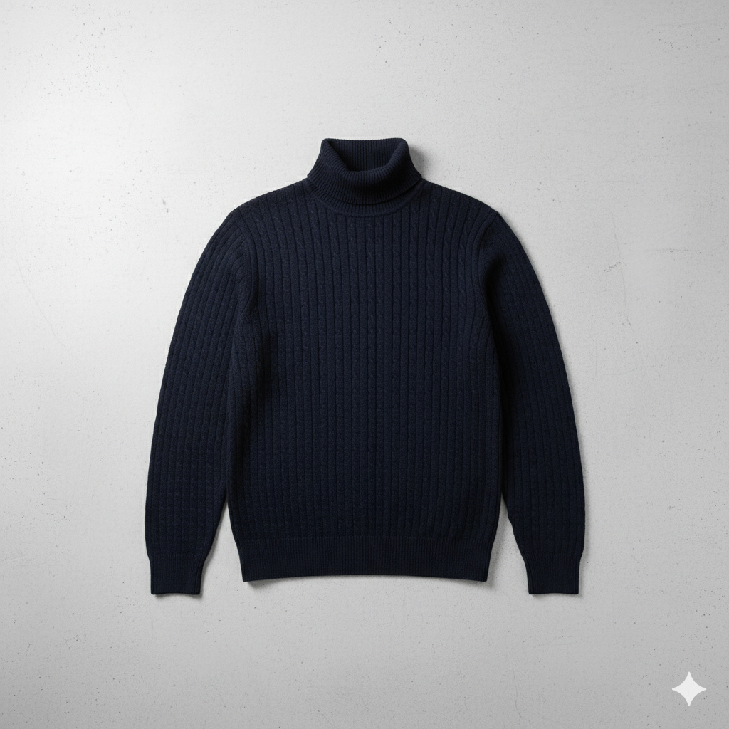 Herren Strickpullover mit Rollkragen | Slim Fit | Winter