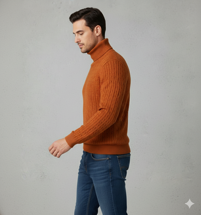 Herren Strickpullover mit Rollkragen | Slim Fit | Winter