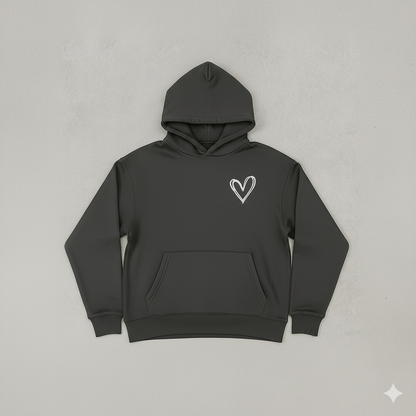 Damen Hoodie mit Herz Print | Lässig & Bequem