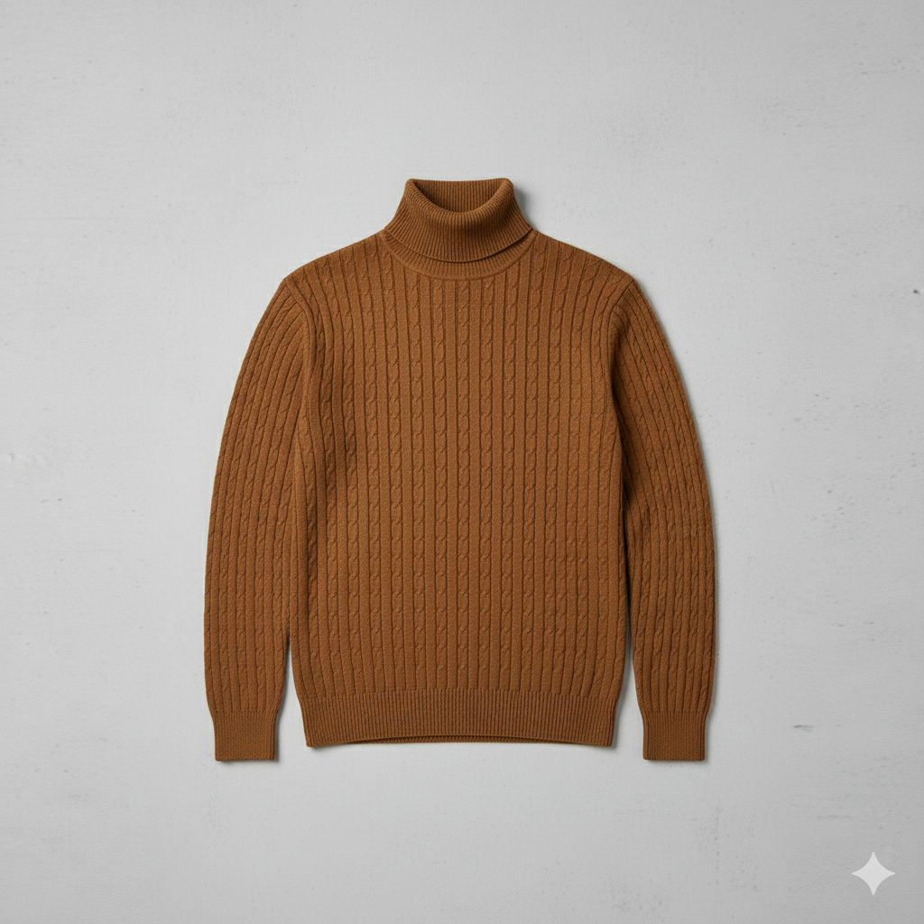 Feiner Herren Strickpullover mit Rollkragen