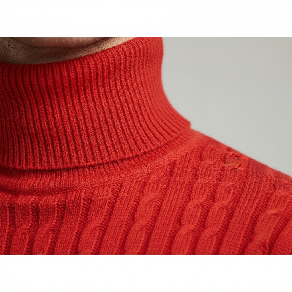 Feiner Herren Strickpullover mit Rollkragen