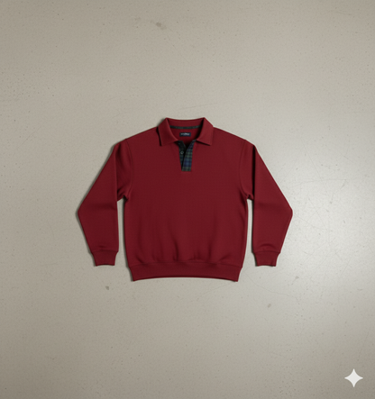 Lässiger Herrenpullover mit Reverskragen | Bequem | Freizeit