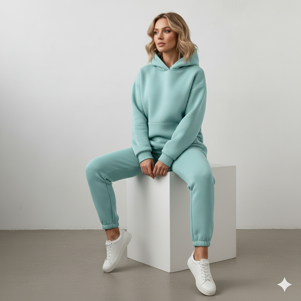 Warmer Damen Hoodie Zweiteiler | Bequem für Herbst & Winter
