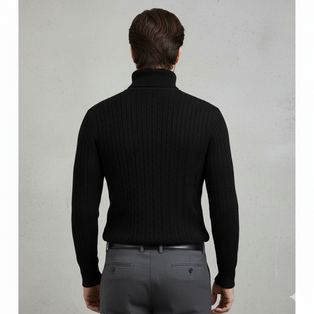Herren Strickpullover mit Rollkragen | Slim Fit | Winter