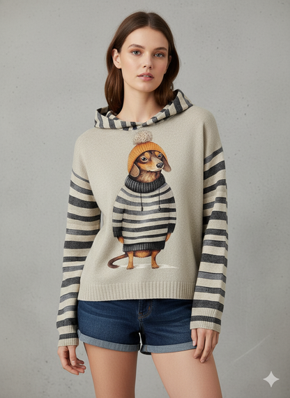 Weicher Damen Hoodie mit Tierprint